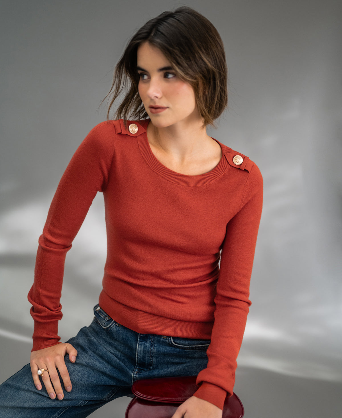 Merino sweater LE CESAR Chili