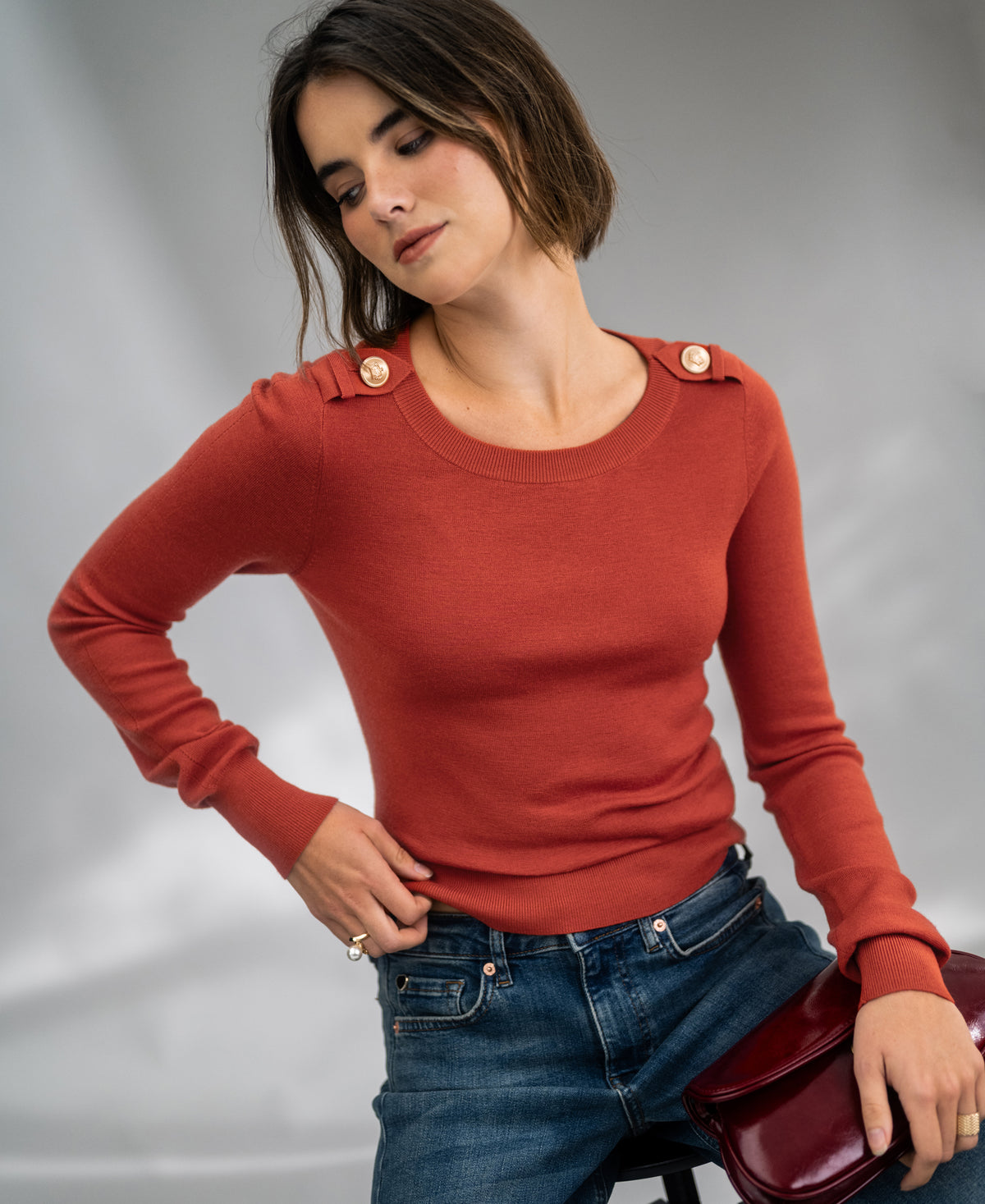 Merino sweater LE CESAR Chili