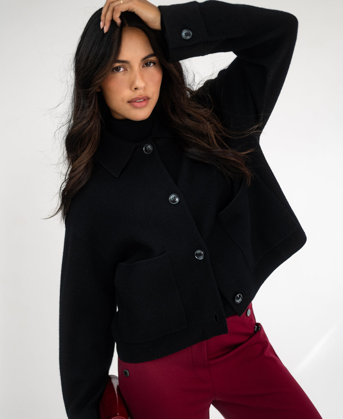 Wolljacke LA FAYE Schwarz