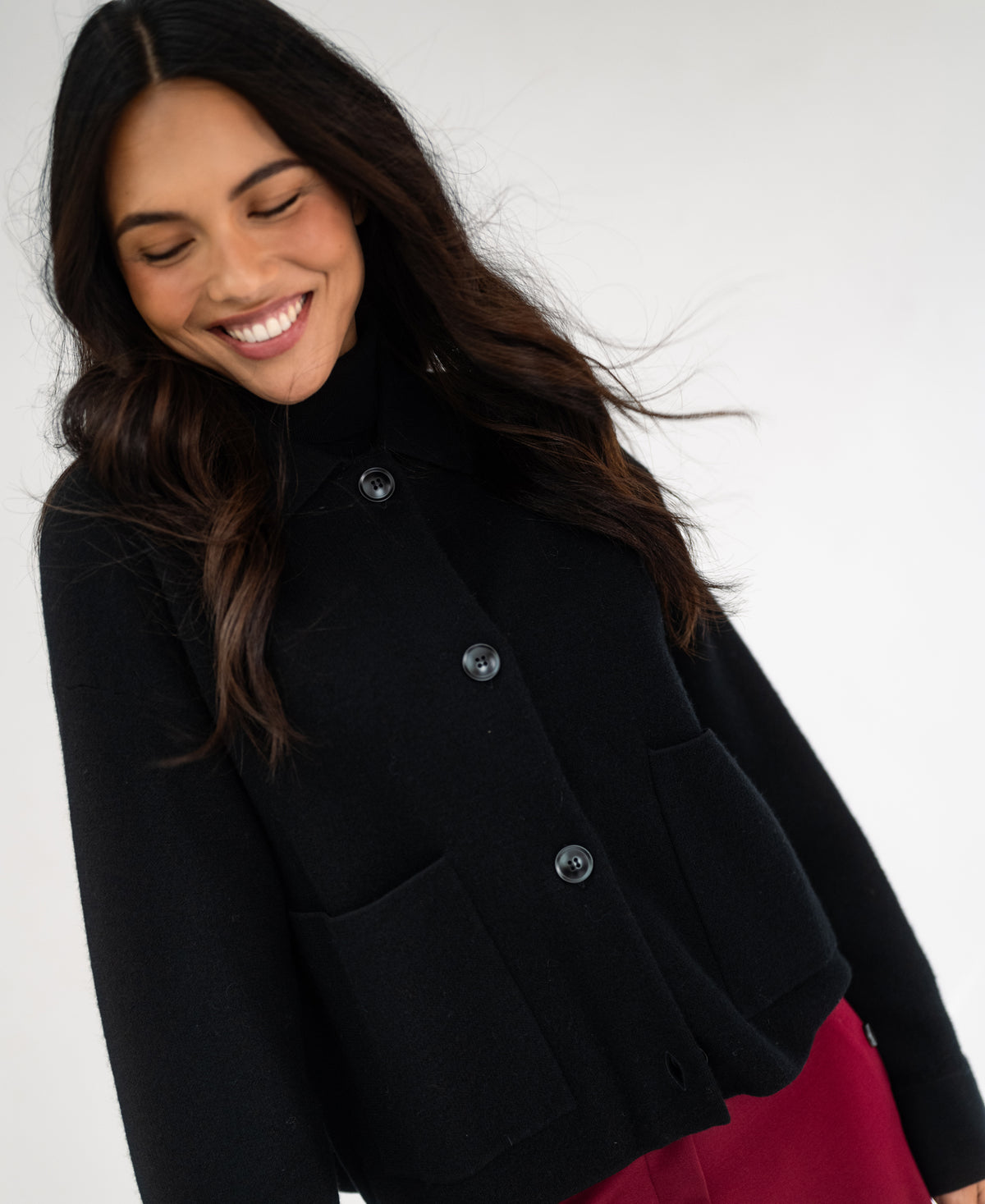 Wolljacke LA FAYE Schwarz