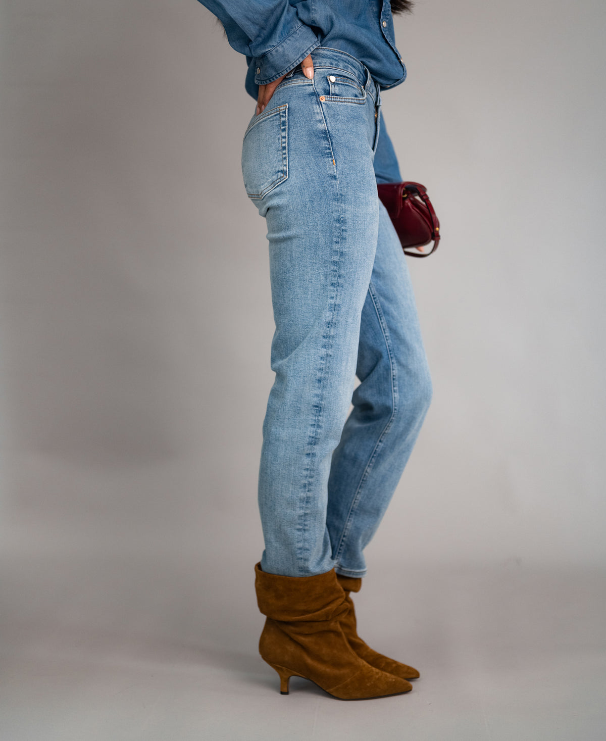 Cropped Jeans LE GUY Light Stone