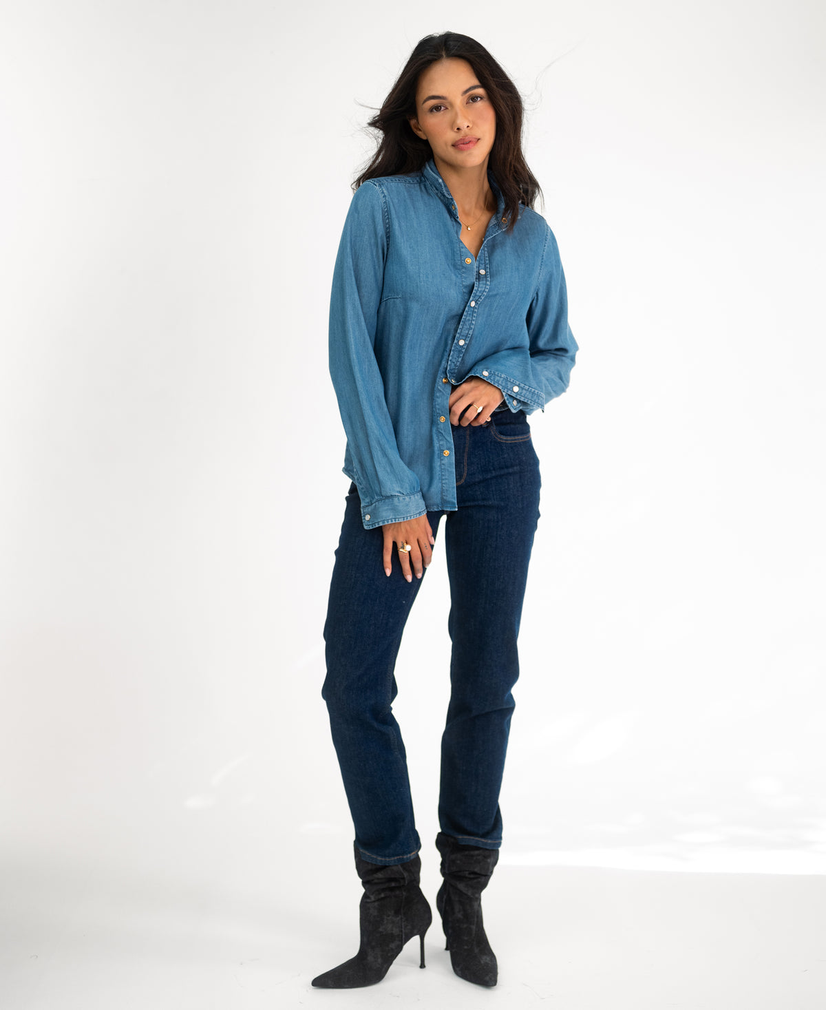 Cropped jeans LE GUY Rinsewash