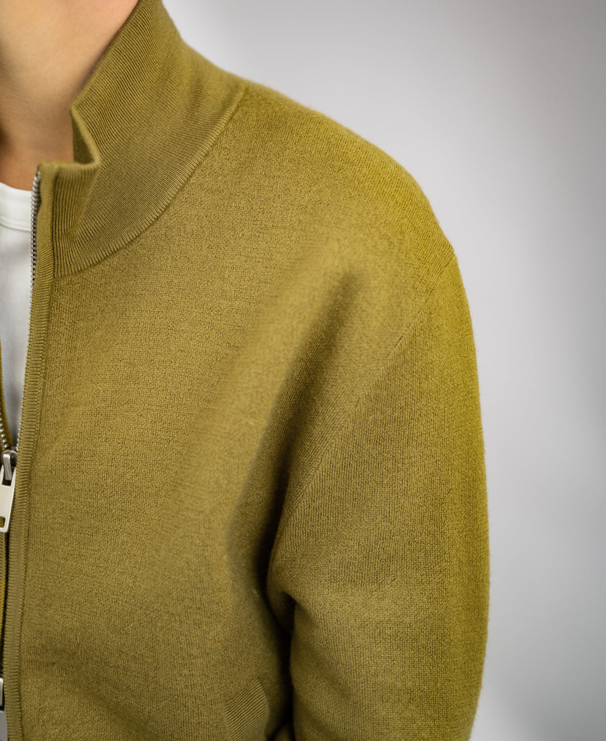Merino bomber jacket LA MILA Olive Green