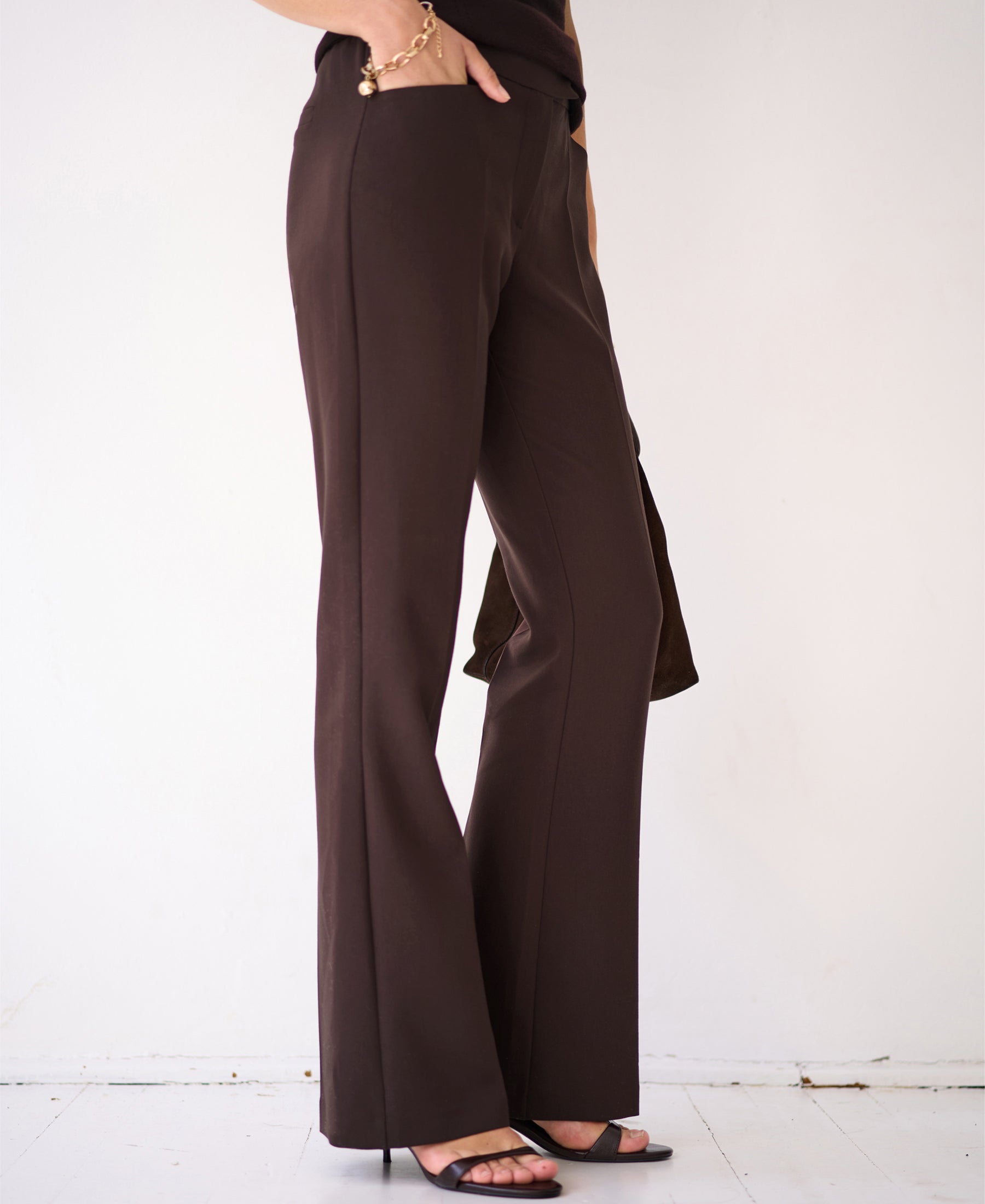Flared-Hose LE QUARTIER Bitter Choco