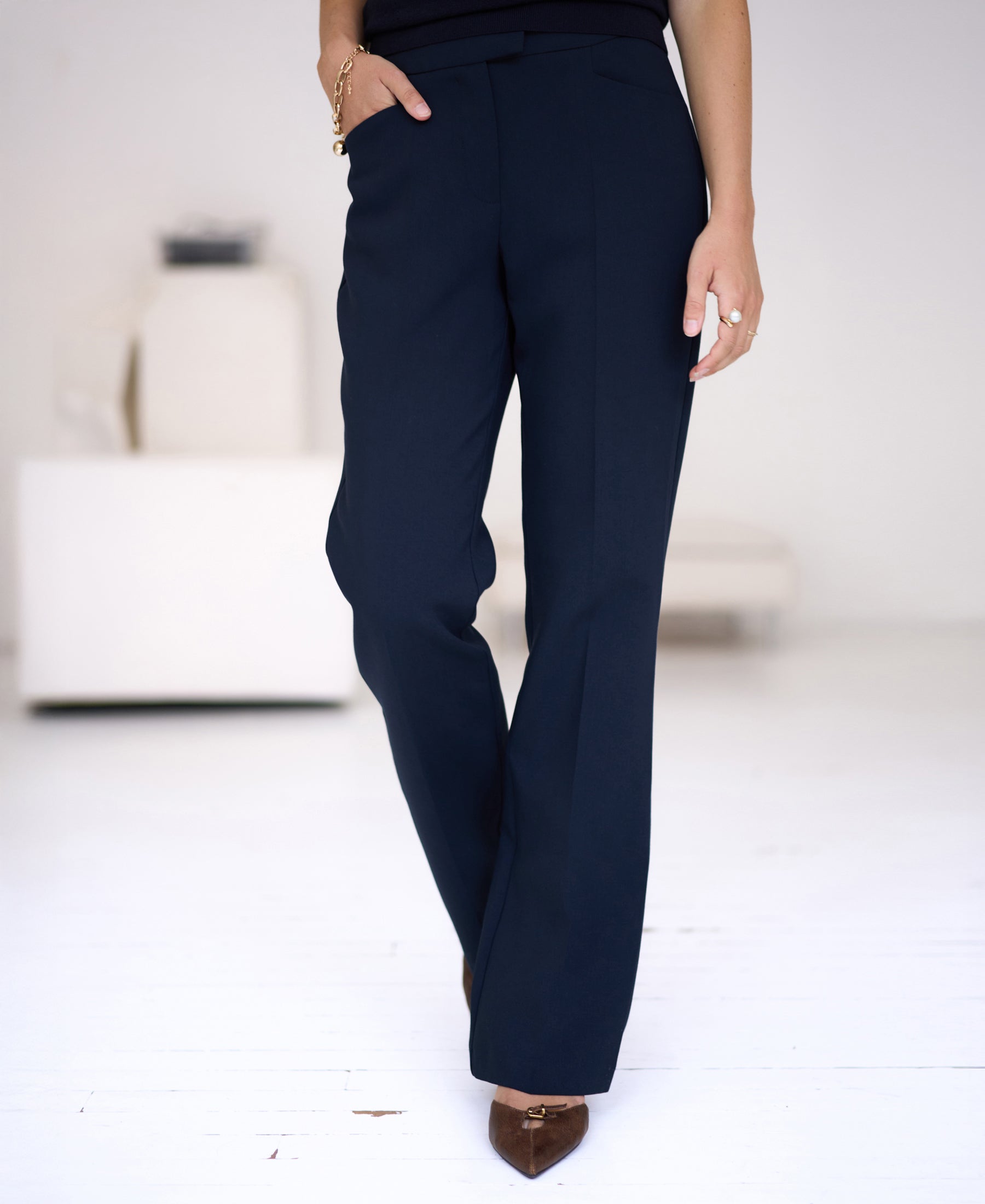 Flared trousers LE QUARTIER Dark Blue