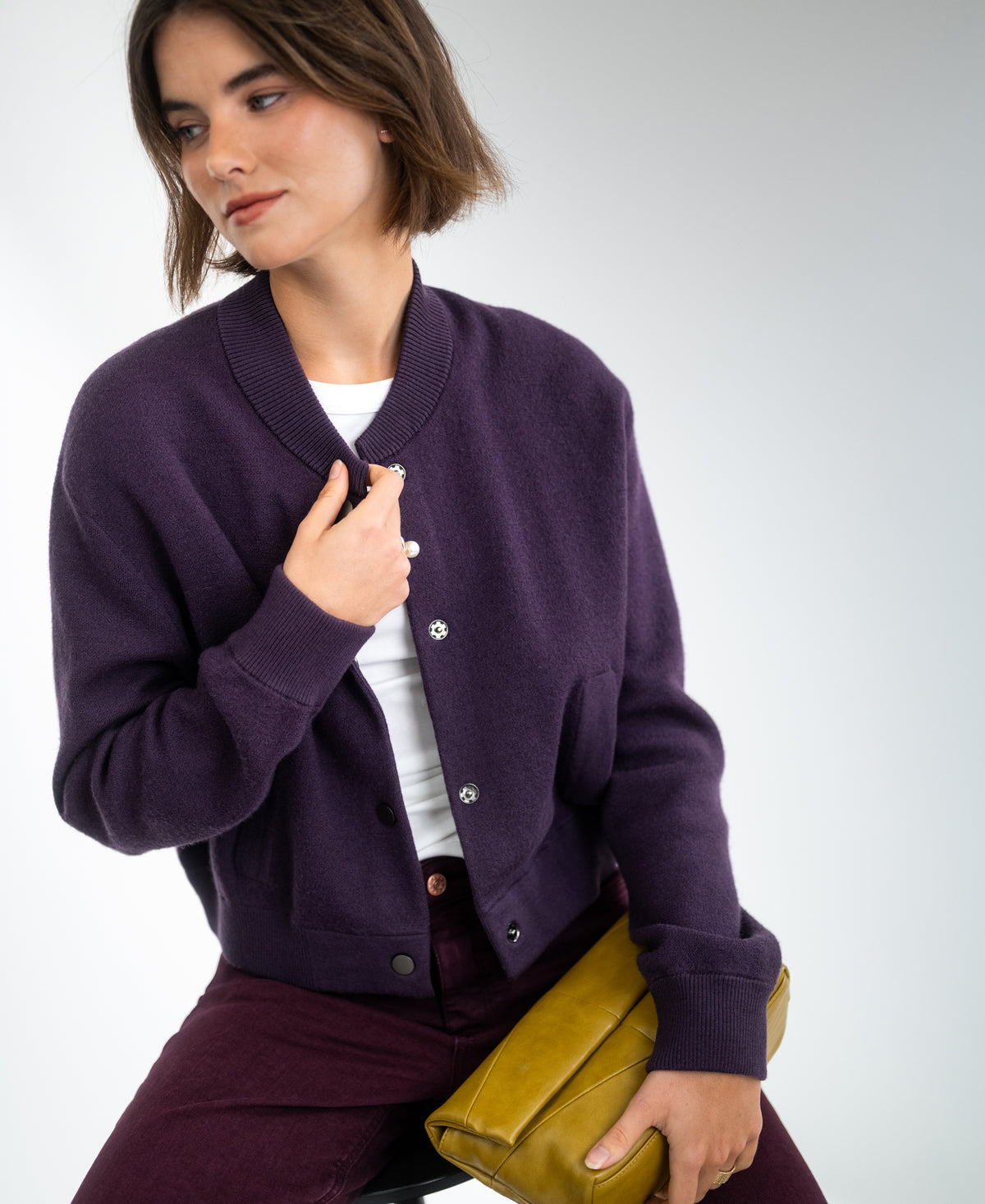 Bomberjacke LA BOMBA Dunkles Cassis