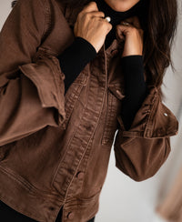 Stretch jeansjack LA CALLAS Cacao