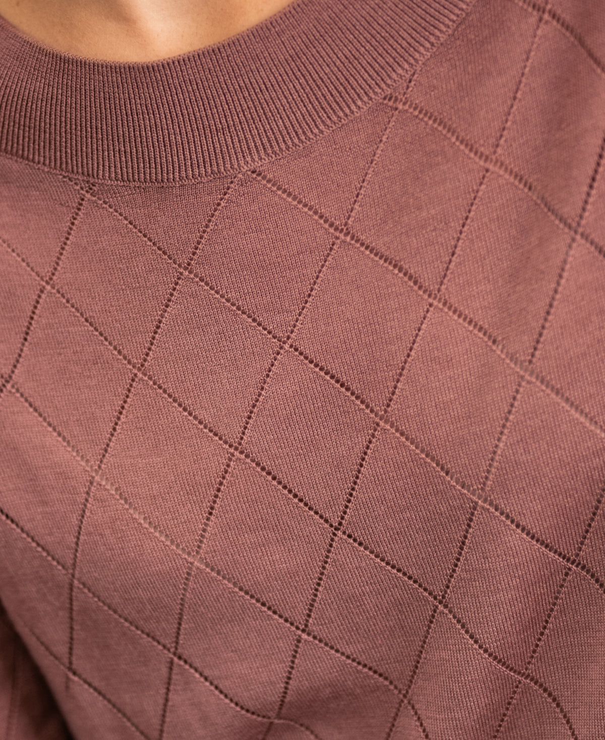 Argyle merinotrui LA CAPUCINE Dusty Pink