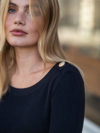 Merinopullover LE CESAR Dunkelblau