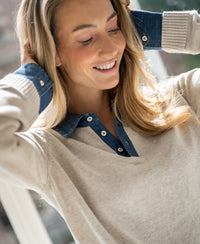 Sweater blouse LA COLLEGE Sand