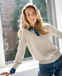 Sweater blouse LA COLLEGE Sand