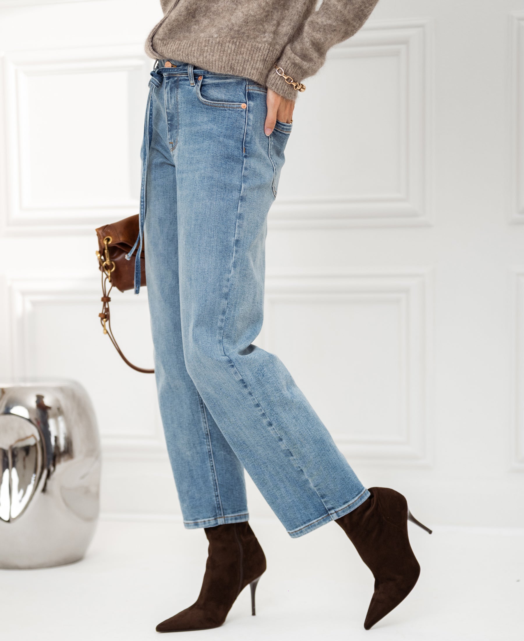 Cropped Jeans LE DEAN Light Stone