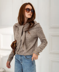 Soft Mohair Cardigan LA ELOIS Sand