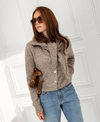 Soft Mohair Cardigan LA ELOIS Sand