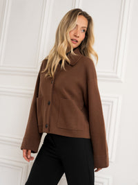 Camel wool blazer LA FAYE by PLEIN PUBLIQUE, ideal for in-between-season days.