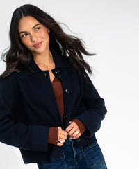 Merino wool Jacket LA FAYE Dark Blue