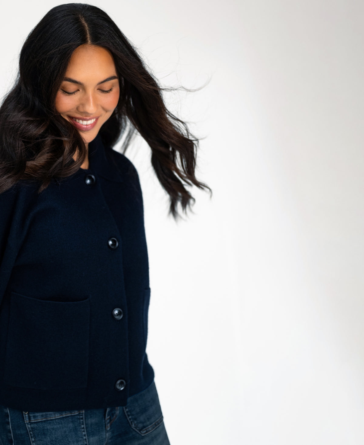 Merino wool Jacket LA FAYE Dark Blue