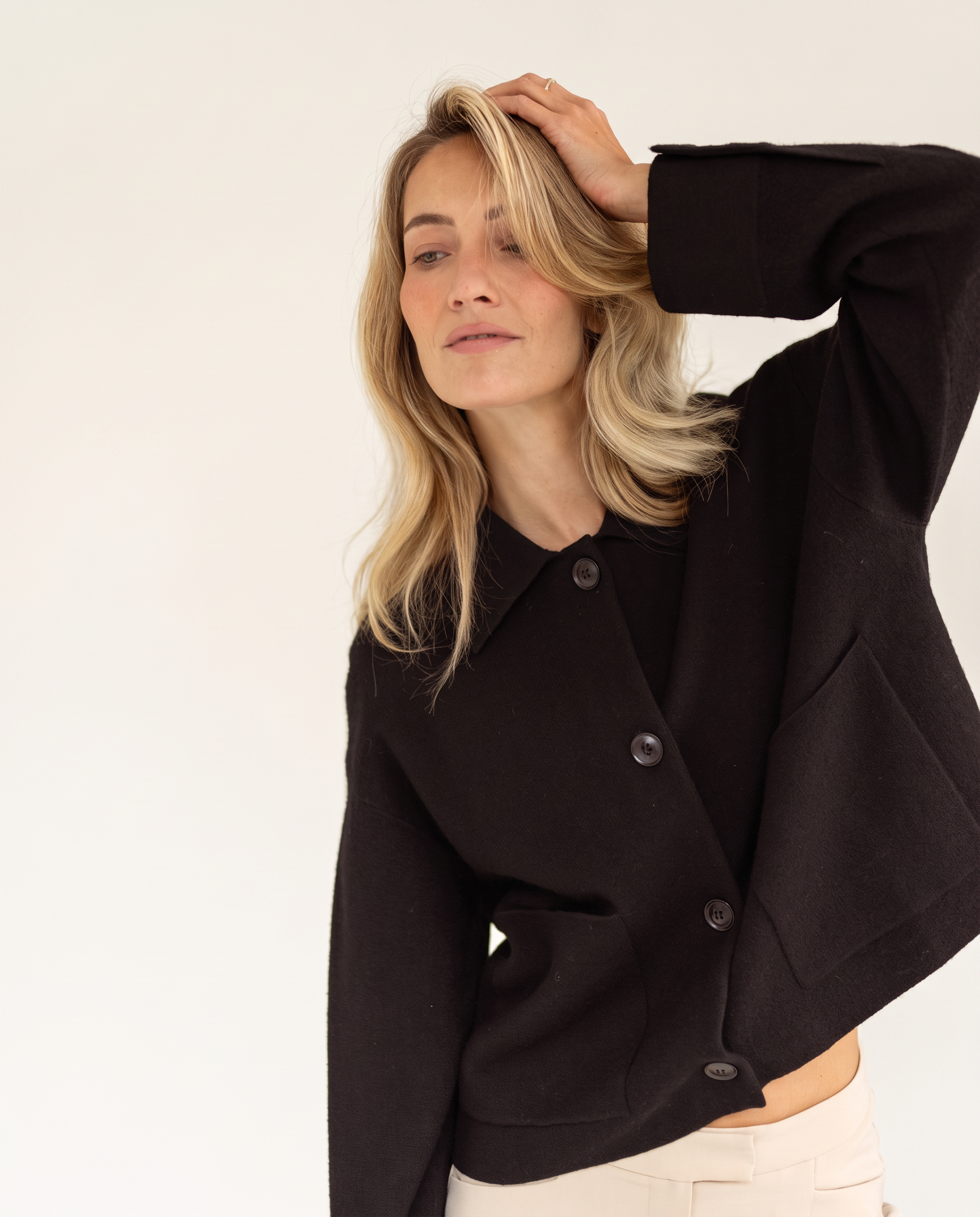 Marino wool Jacket LA FAYE Pure Cocoa