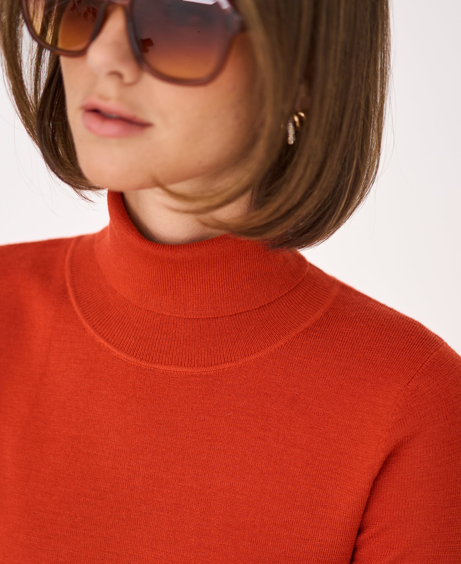Short-Sleeve Turtleneck LE FRANCOIS Chili