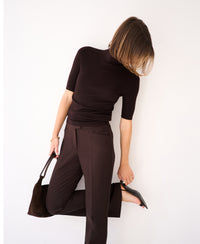 Pantalon Flared LE QUARTIER Bitter Choco