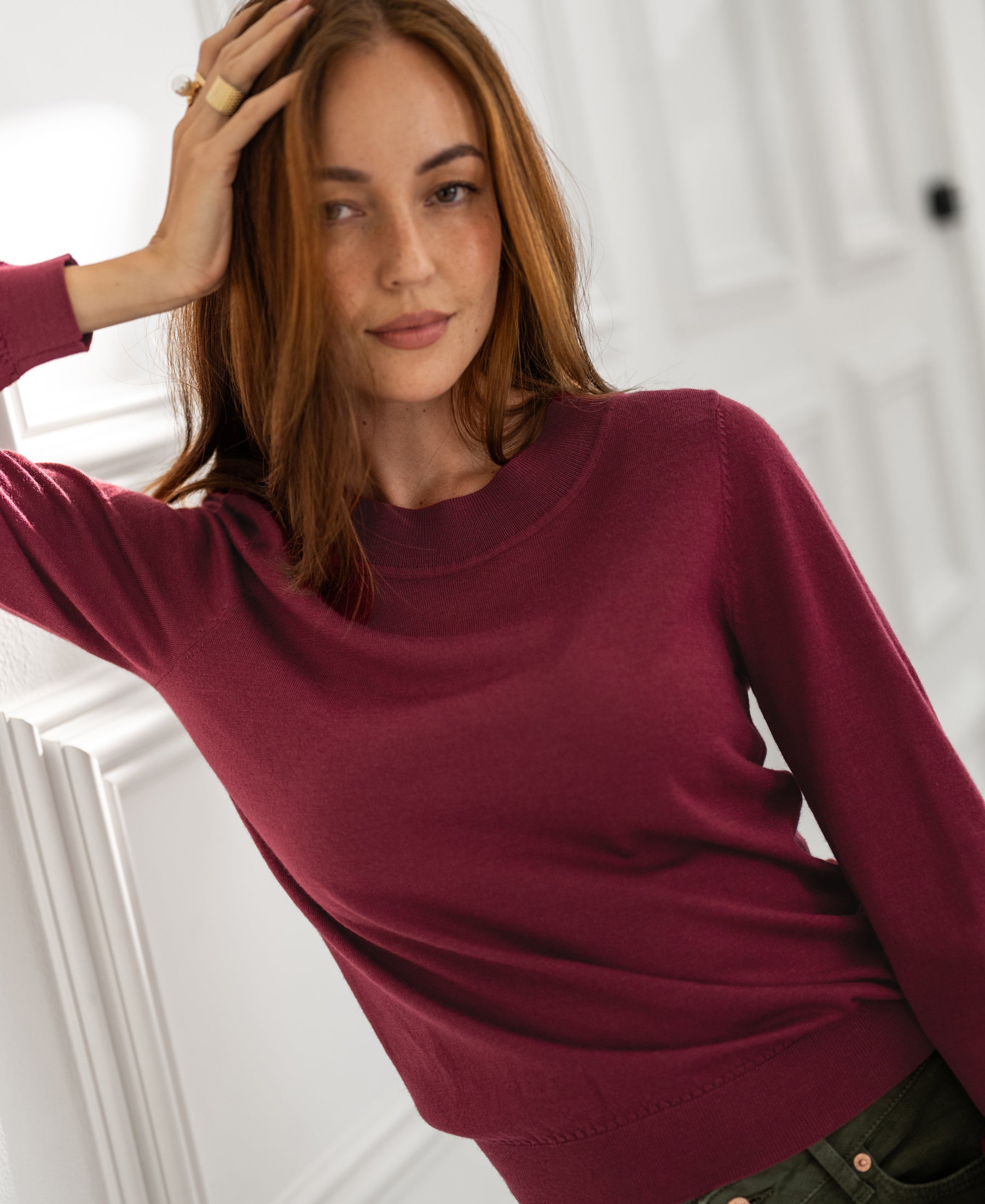 Merino-Pullover LA GIGI Berry