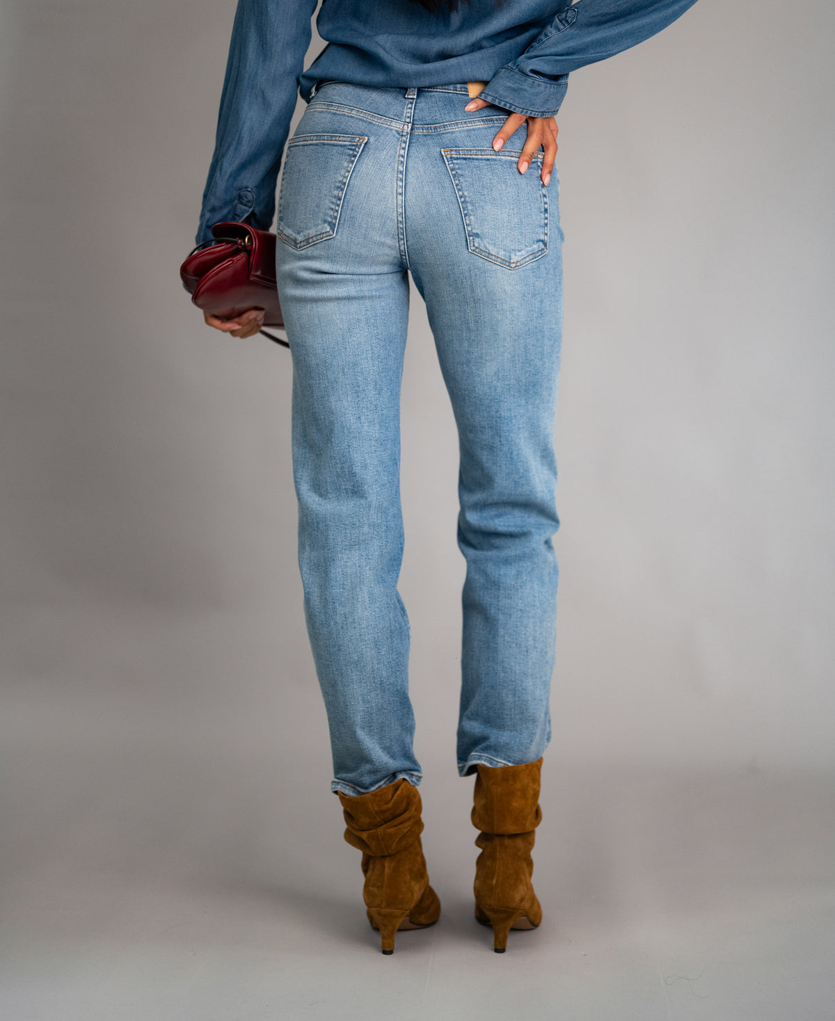 Cropped Jeans LE GUY Light Stone