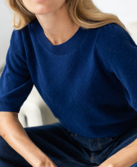 Argyle merino sweater LE HARVARD Navy