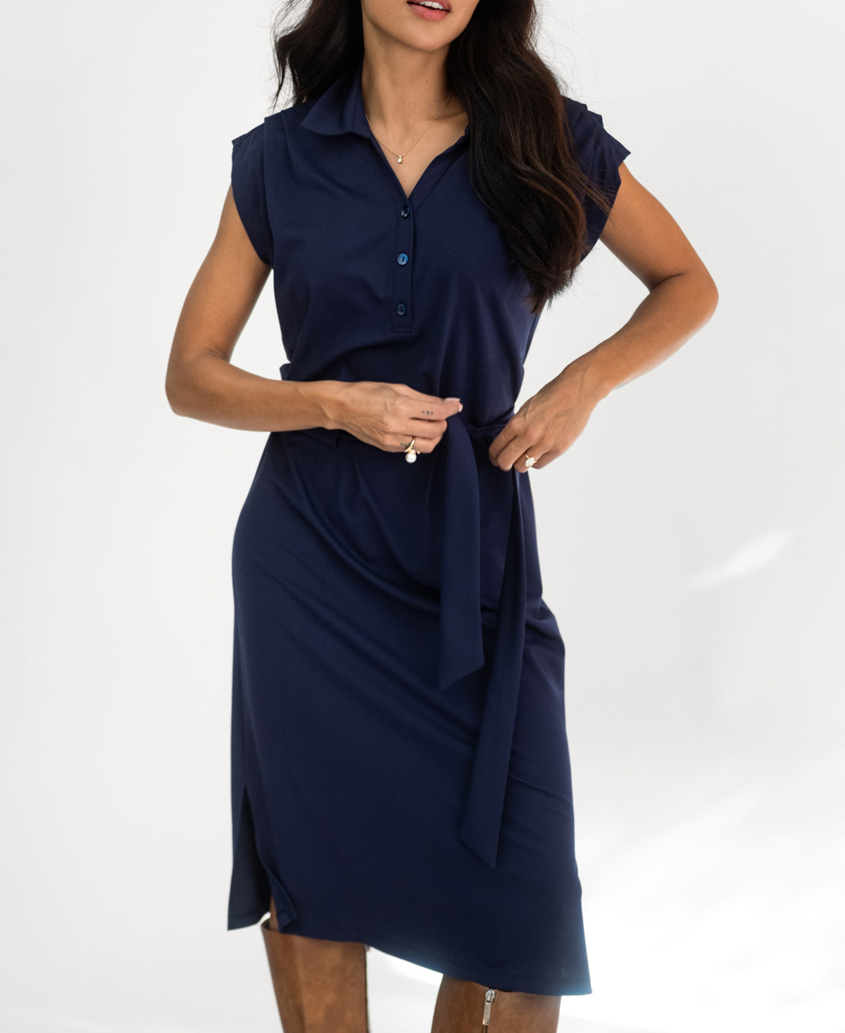 Travel polo dress L'INES Dark blue