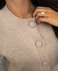 Merino Cardigan LA ISABELLE Light Sand