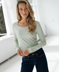 Long-Sleeve Lyocell T-Shirt LA JAMALA Mist Green
