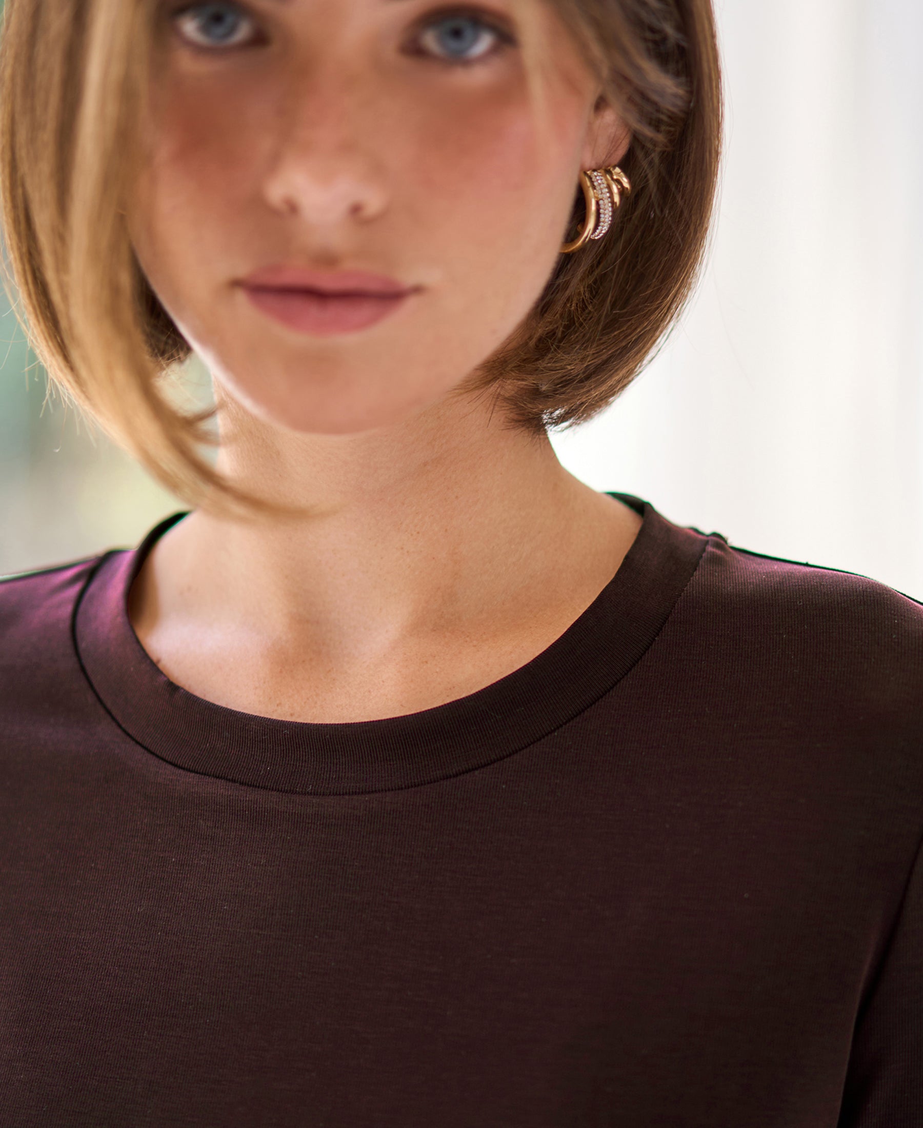 Luxus-Langarmshirt LA JANE Pure Choco