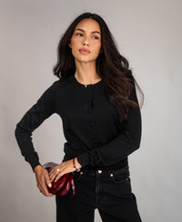 Merino Cardigan LA JULIETTE Black