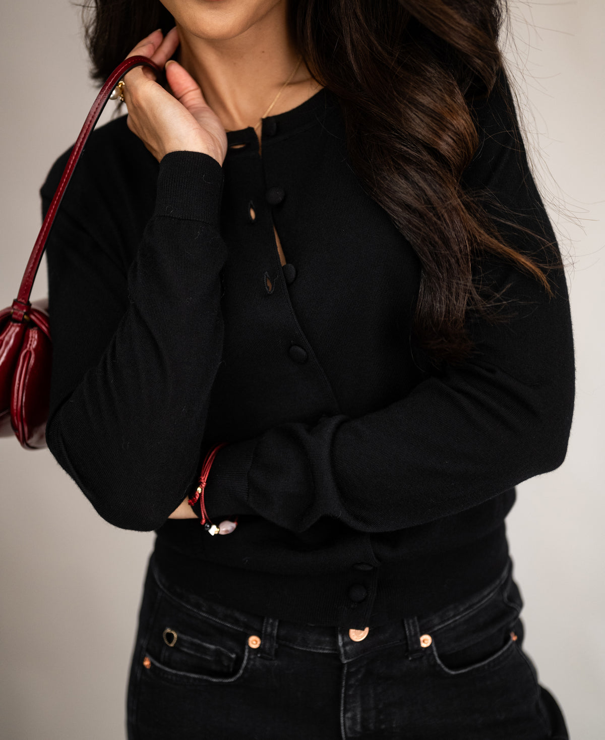 Merino Cardigan LA JULIETTE Black