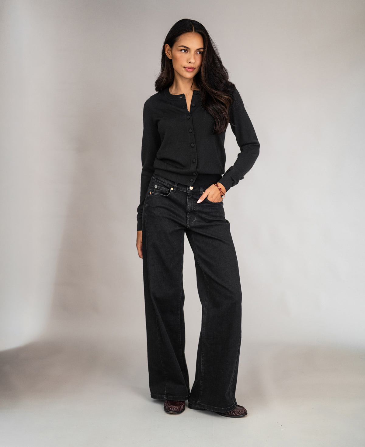 Merino Cardigan LA JULIETTE Black