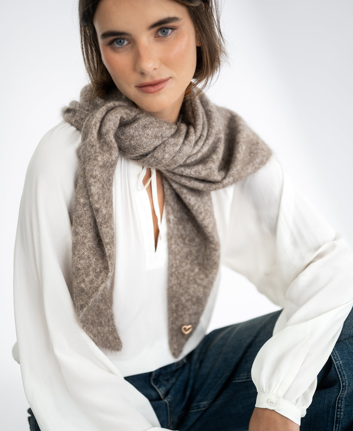 Soft Mohair Scarf LA LILOU Sand