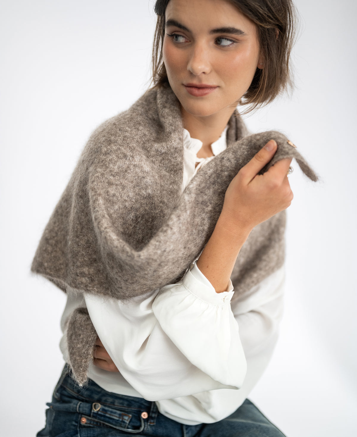 Soft Mohair Scarf LA LILOU Sand