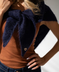 Soft Mohair Scarf LA LILOU Navy