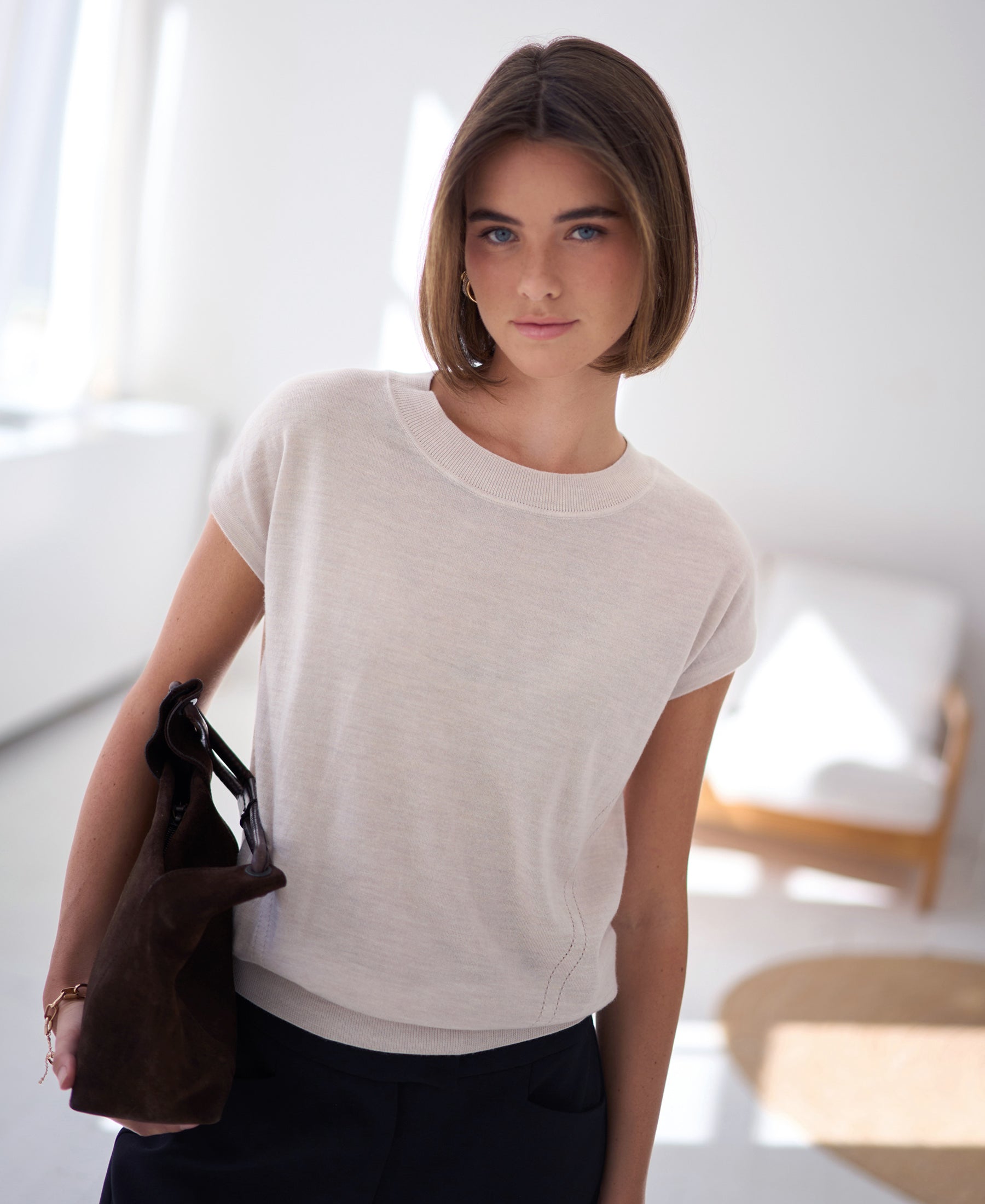 Merino Top LE LOUIS Beige