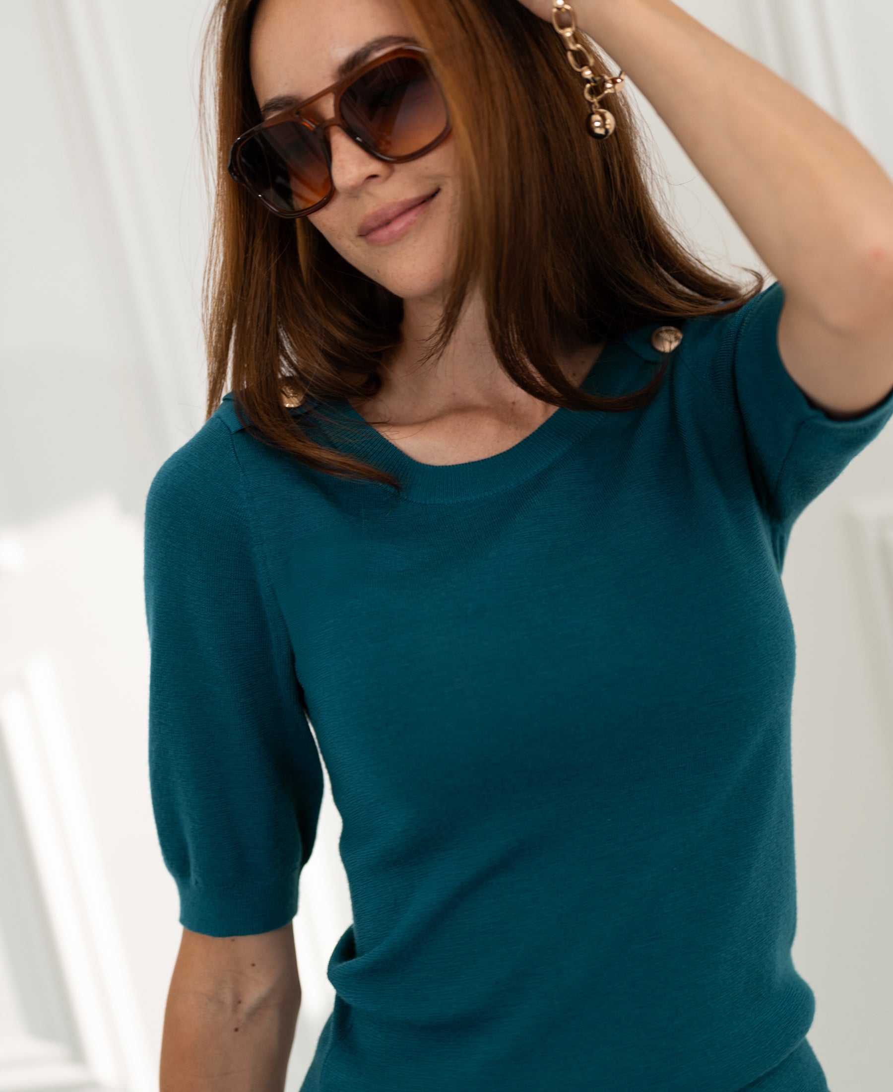 Merino sweater LE MAJOR Deep Sea