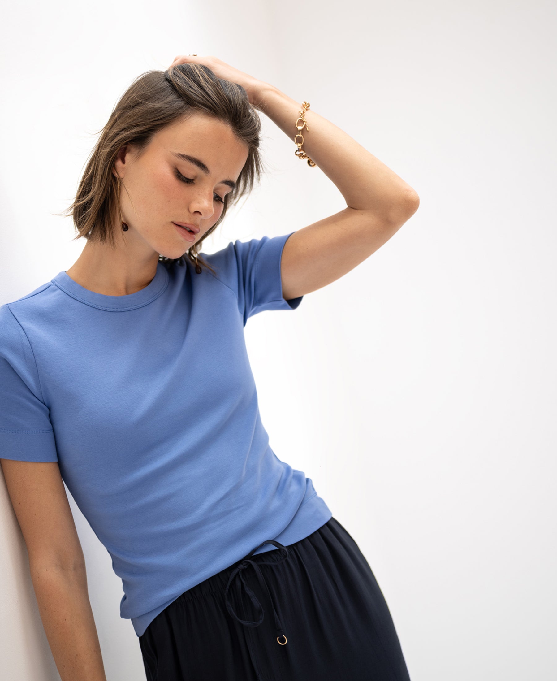 Lavender Luxe & Soft T-shirt by PLEIN PUBLIQUE shown from the front.