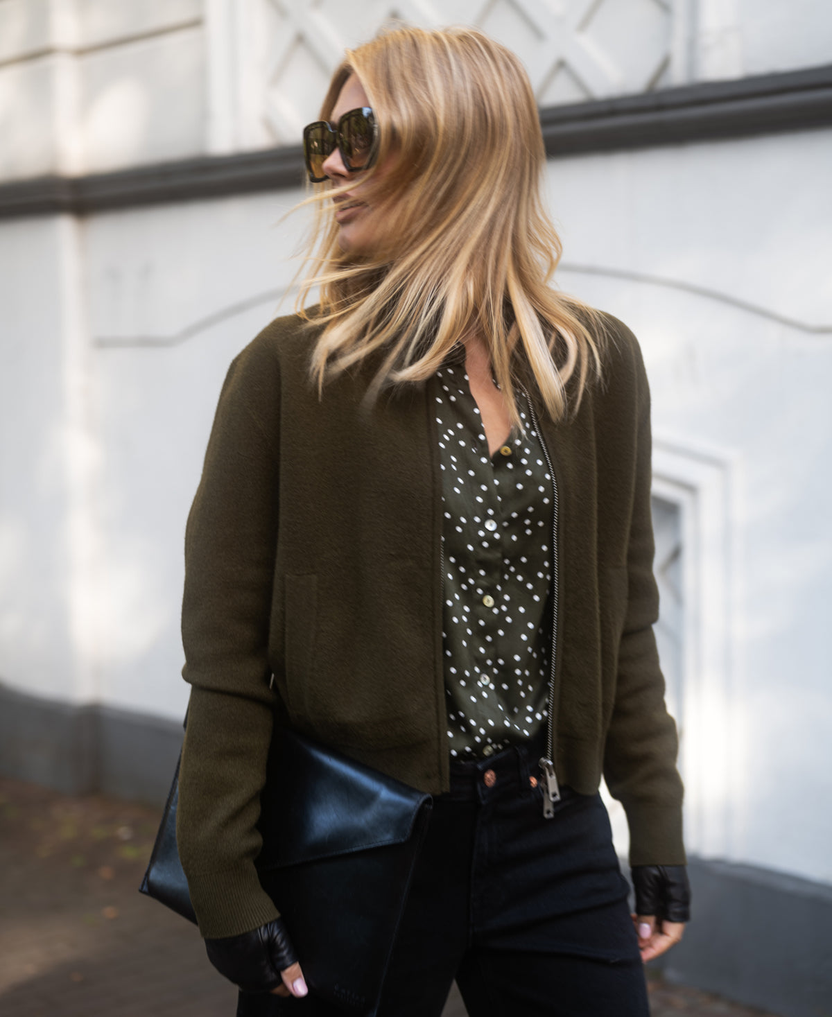 Merino-Bomberjacke LA MILA Army