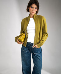 Merino bomber jacket LA MILA Olive Green