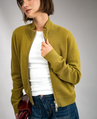 Merino bomber jacket LA MILA Olive Green