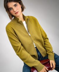 Merino bomber jacket LA MILA Olive Green