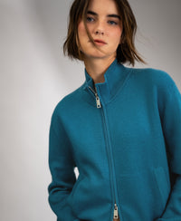 Merino-Bomberjacke LA MILA Petrol