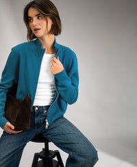Merino-Bomberjacke LA MILA Petrol