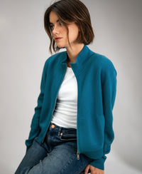 Merino-Bomberjacke LA MILA Petrol