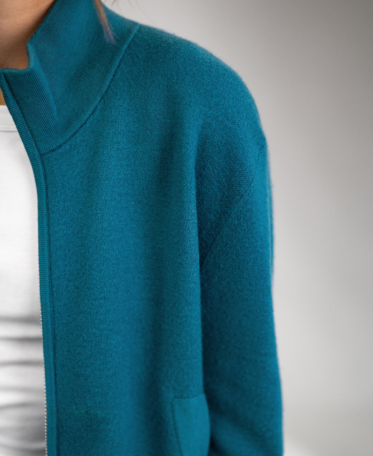 Merino-Bomberjacke LA MILA Petrol