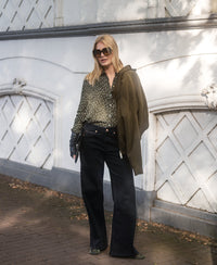 Gepunktete Bluse von LA SEZANNE in Army – cremeweiß