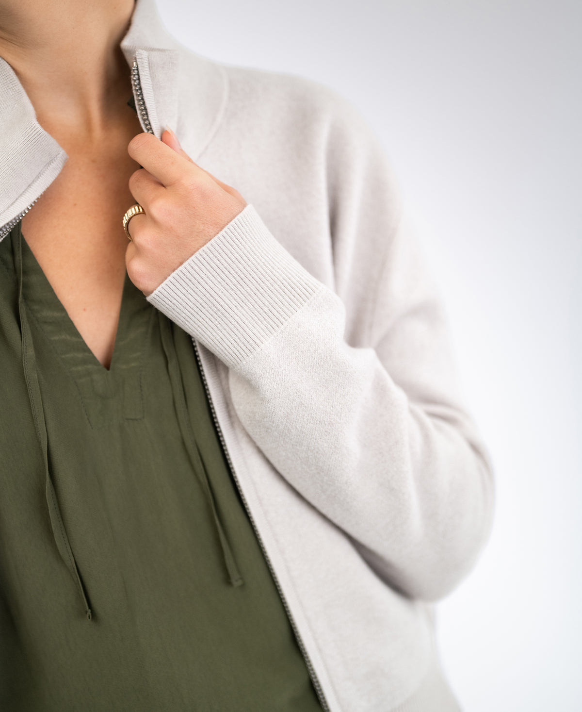 Merino bomber jacket LA MILA Beige
